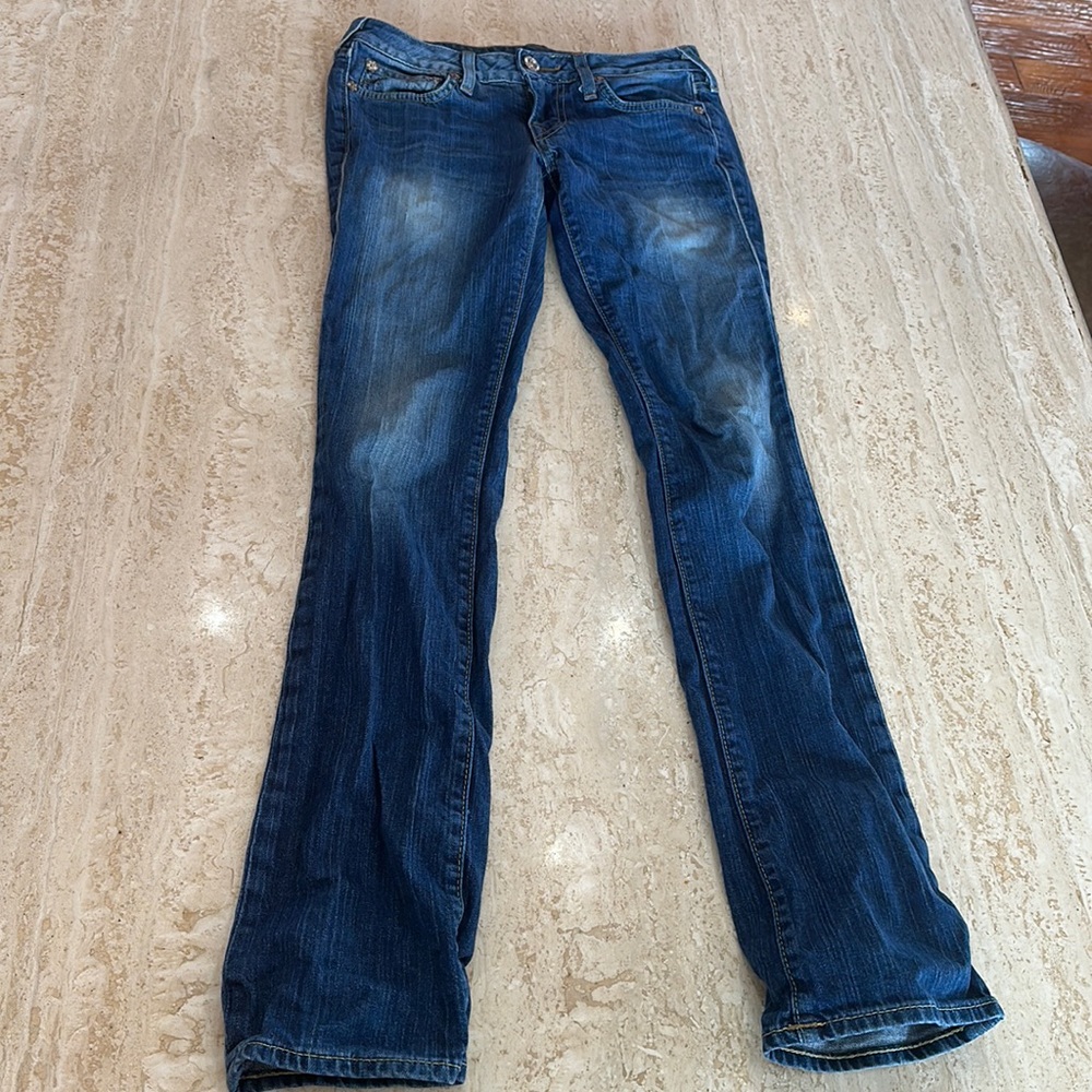 TRUE RELIGION Low-Rise Skinny Jeans - Size 28